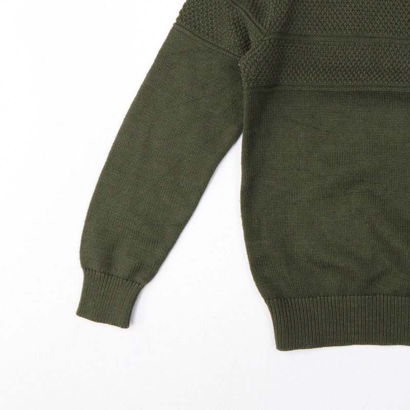 Additional view of Jack & Jones Premium Men’s Green M Fisherman Knit Crew Neck Jumper