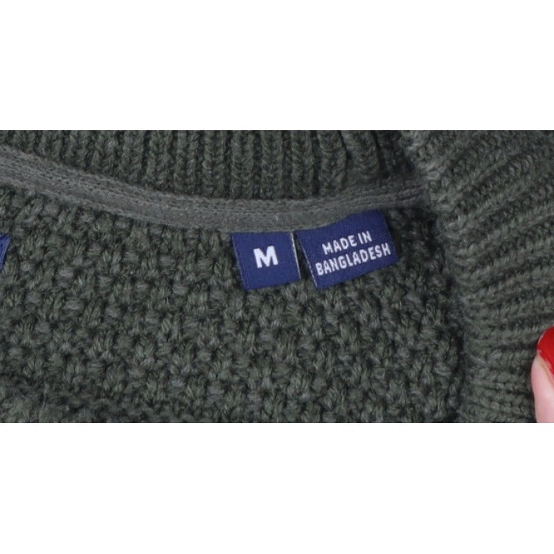 Additional view of Jack & Jones Premium Men’s Green M Fisherman Knit Crew Neck Jumper