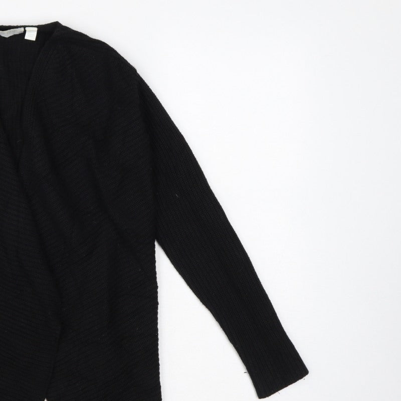 White Label The White Company Women Black UK 8 Open Knit Cardigan