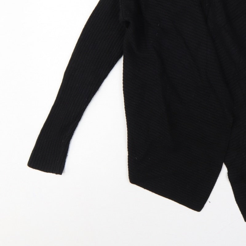 White Label The White Company Women Black UK 8 Open Knit Cardigan