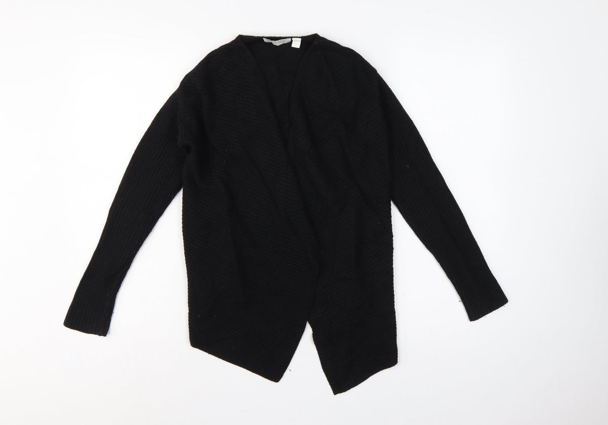 White Label The White Company Women Black UK 8 Open Knit Cardigan