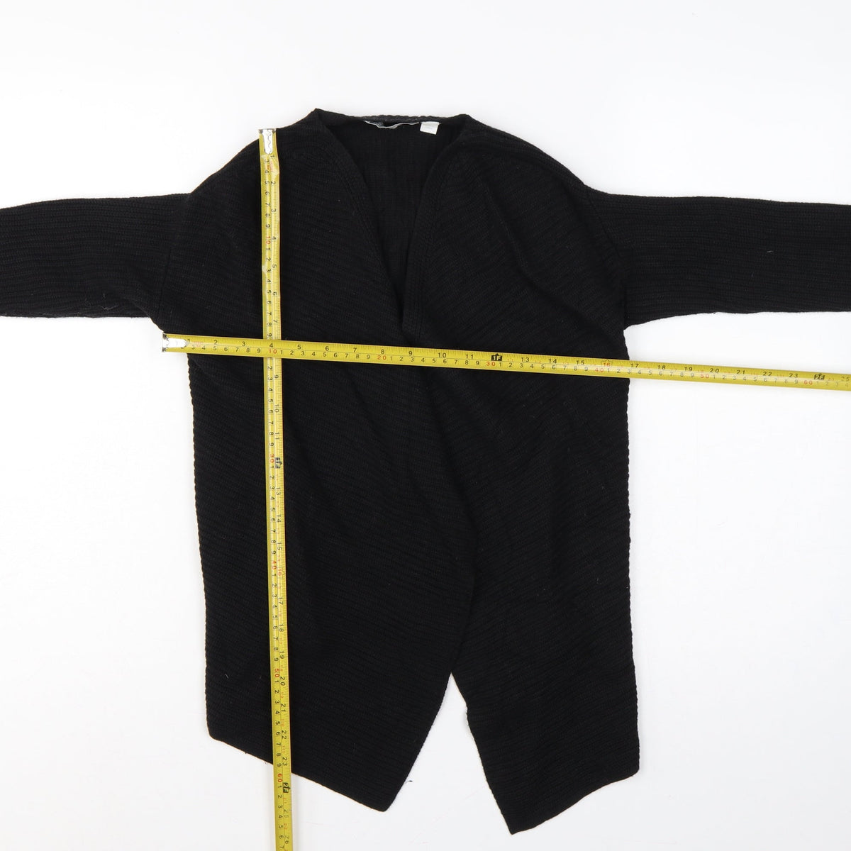 White Label The White Company Women Black UK 8 Open Knit Cardigan