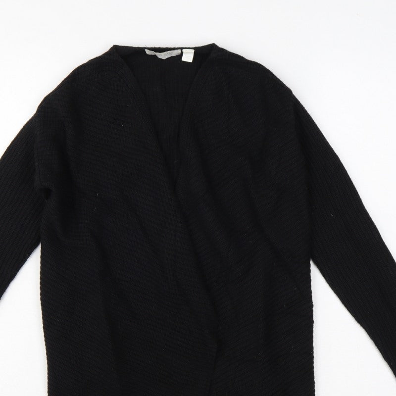 White Label The White Company Women Black UK 8 Open Knit Cardigan