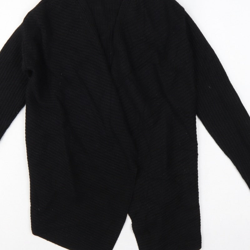 White Label The White Company Women Black UK 8 Open Knit Cardigan