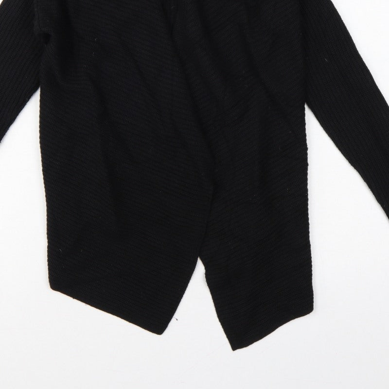 White Label The White Company Women Black UK 8 Open Knit Cardigan