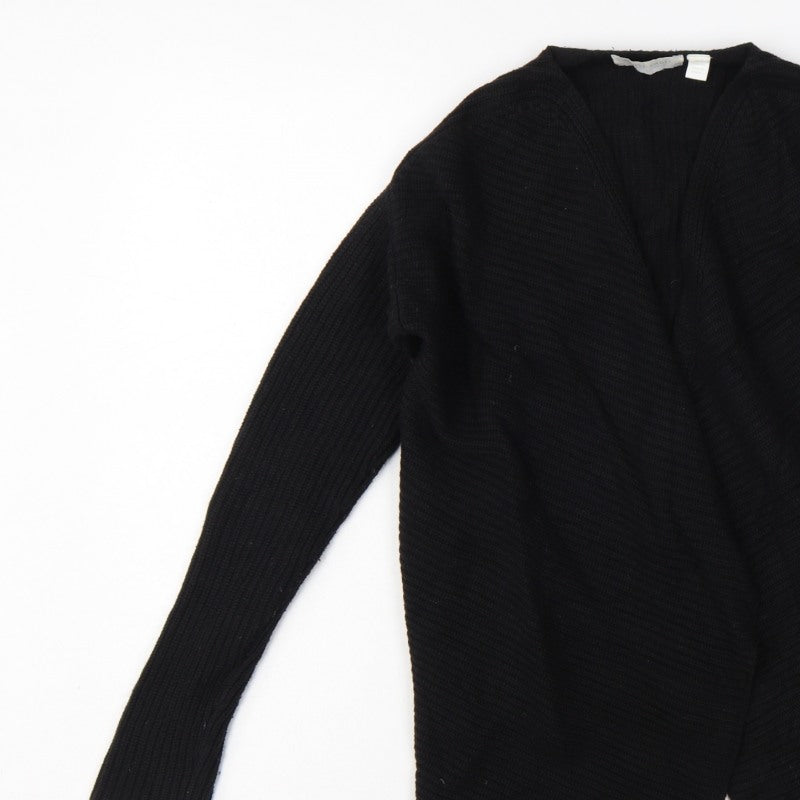 White Label The White Company Women Black UK 8 Open Knit Cardigan