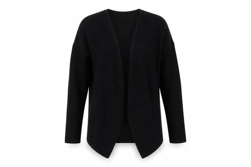 White Label The White Company Women Black UK 8 Open Knit Cardigan
