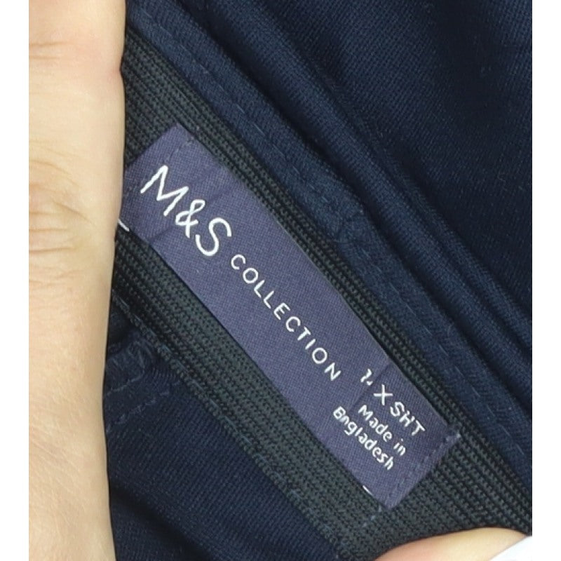 Marks and Spencer Women’s Navy Size 14 Tall Straight Dress Trousers