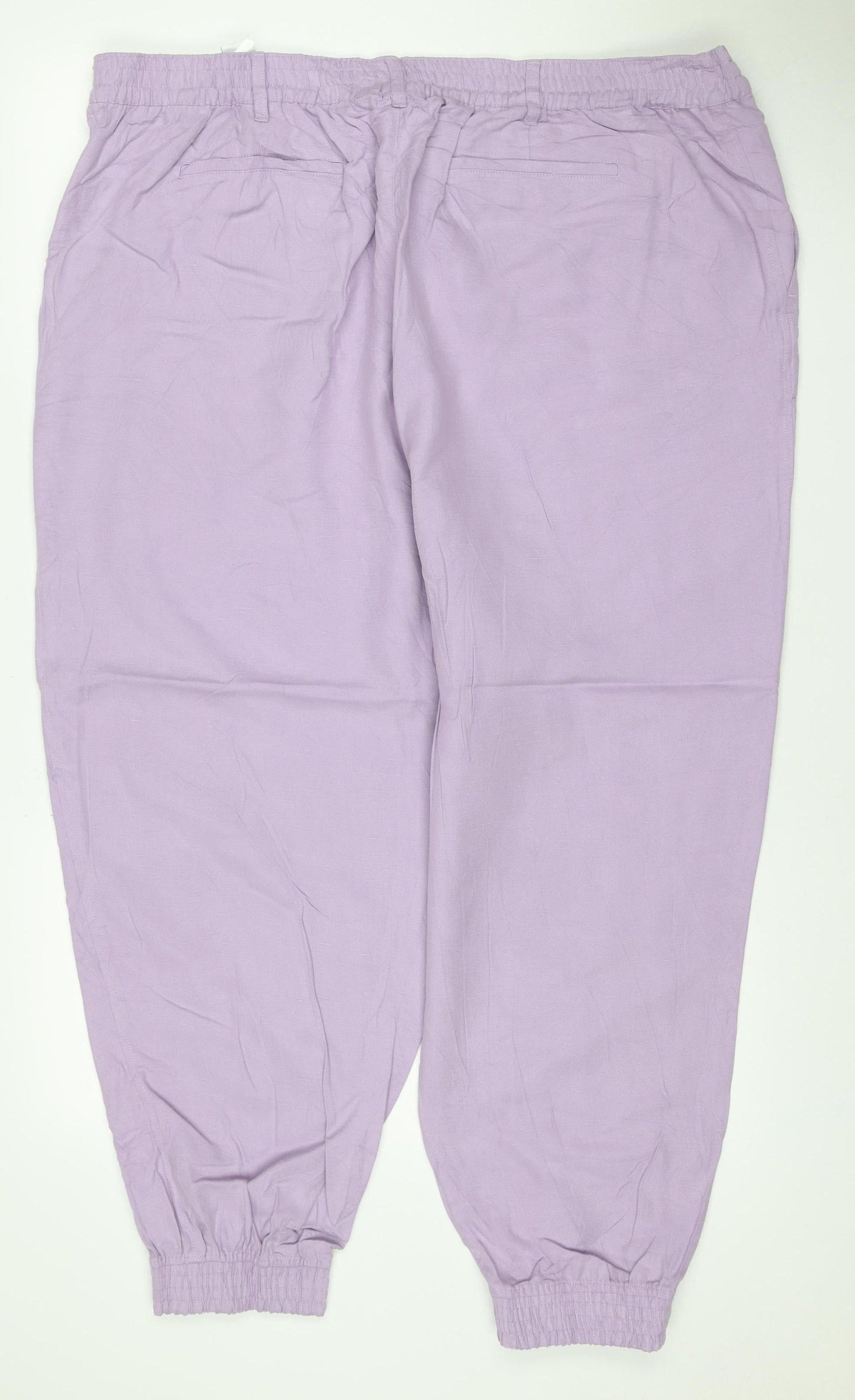 Autograph Women Purple UK 22 Lyocell Linen Relaxed Jogger Trousers