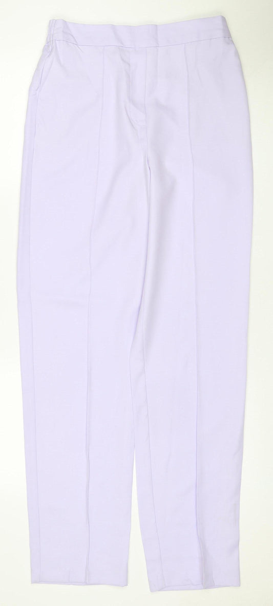 Marks and Spencer Women Purple Size 10 Long Elastic Waist Jogger Trousers