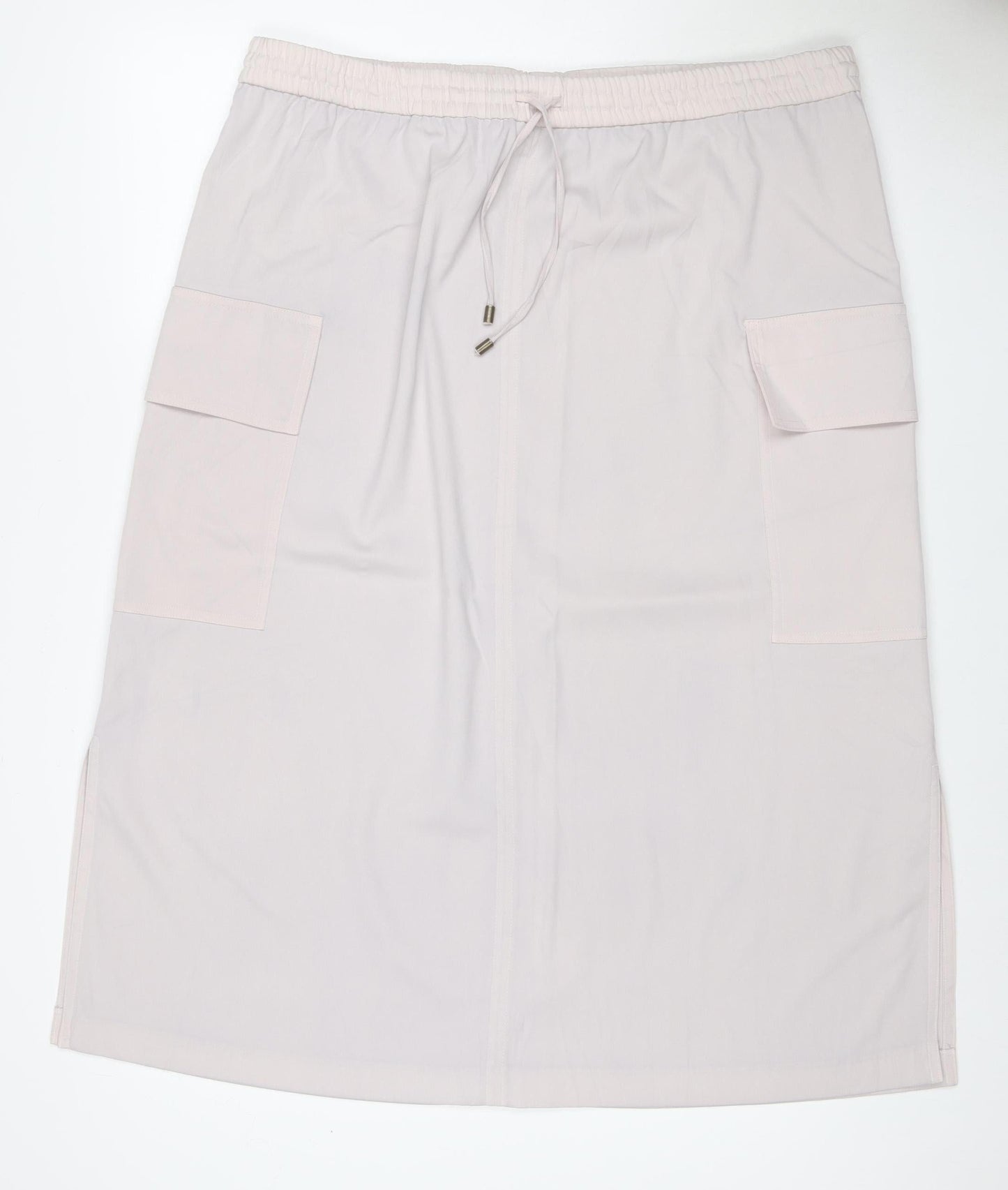 M&S Collection Women Beige Size 20 Long Cargo Drawstring Skirt
