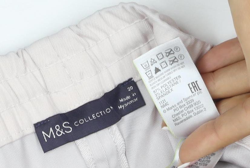 M&S Collection Women Beige Size 20 Long Cargo Drawstring Skirt