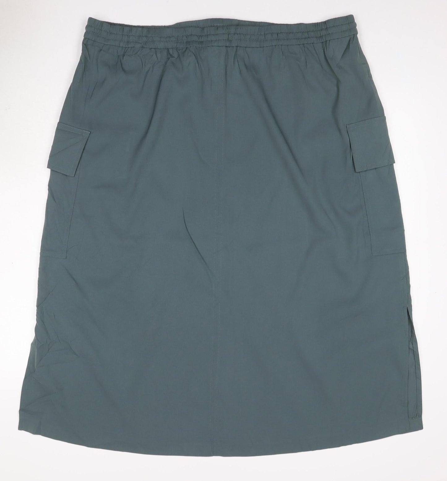 Marks & Spencer Women Green UK 20 Long Cargo Drawstring Skirt