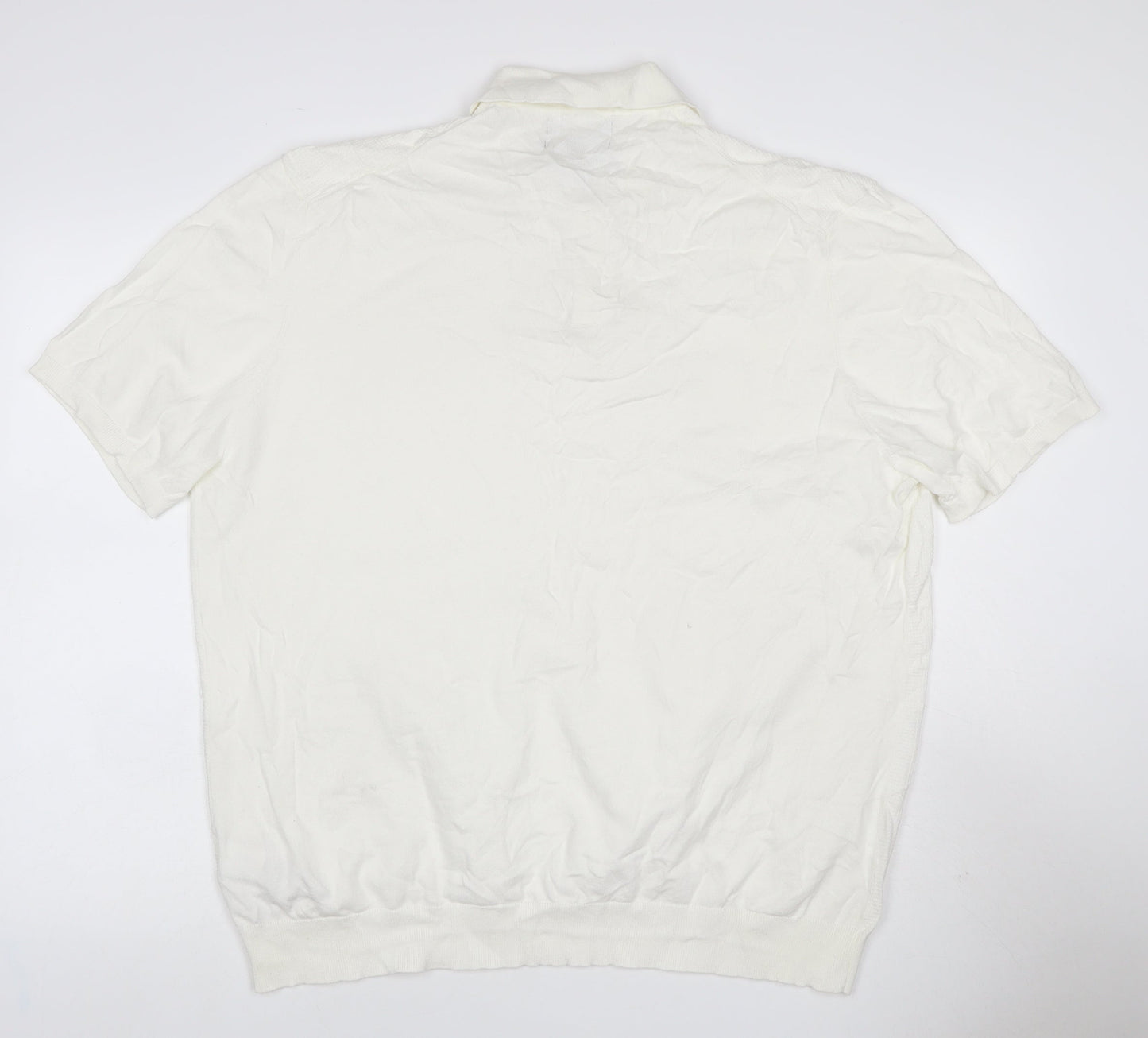 Marks and Spencer Men's Ivory 2XL Cotton Rich Short Sleeve Polo Shirt