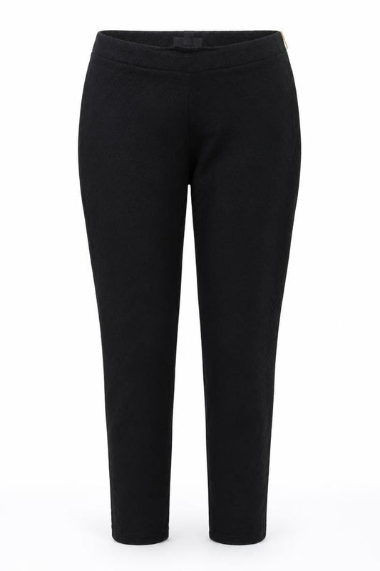 Topshop Women’s Black UK 12 Geometric Tapered Stretch Trousers