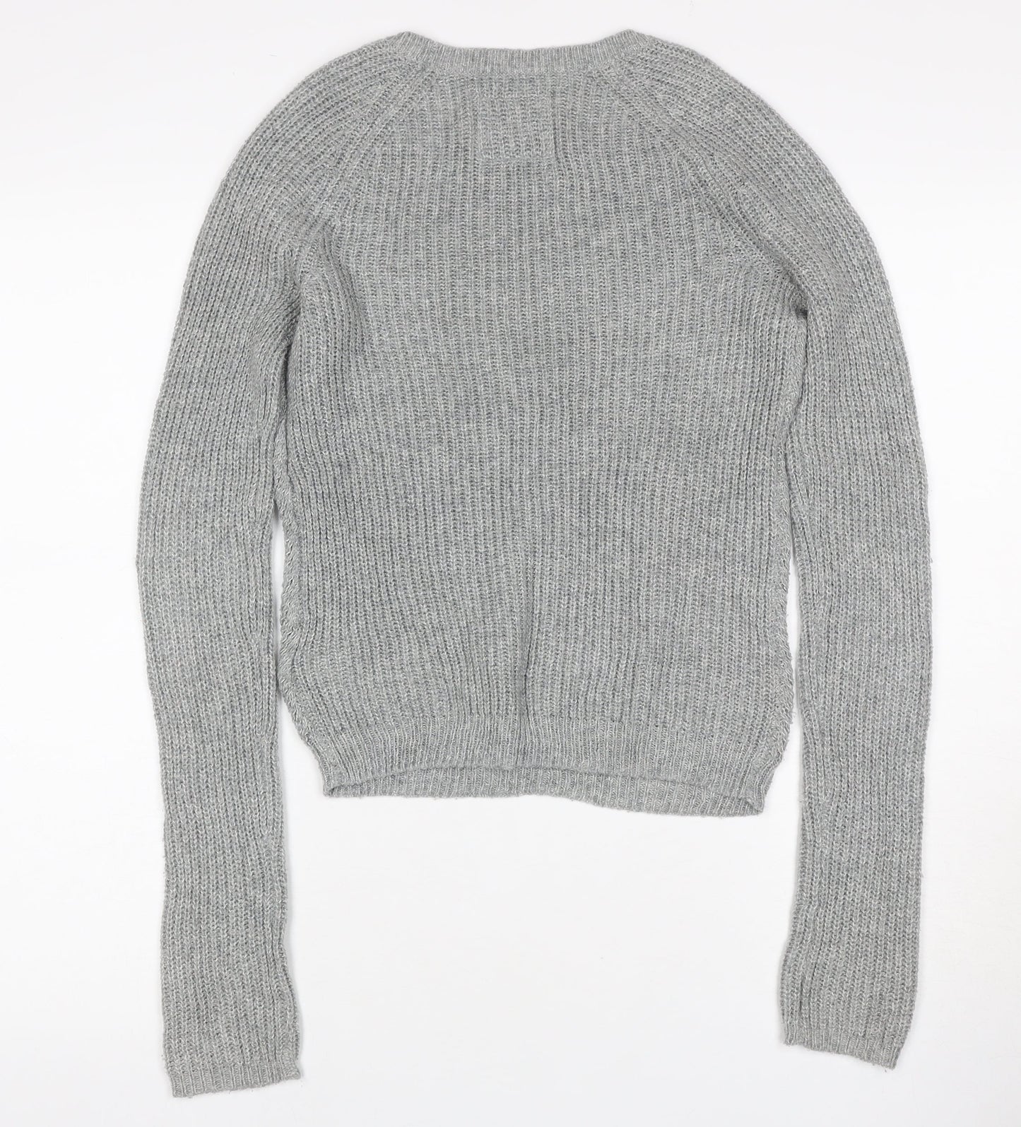 Abercrombie & Fitch Women’s Grey S Cable Knit Crew Neck Jumper