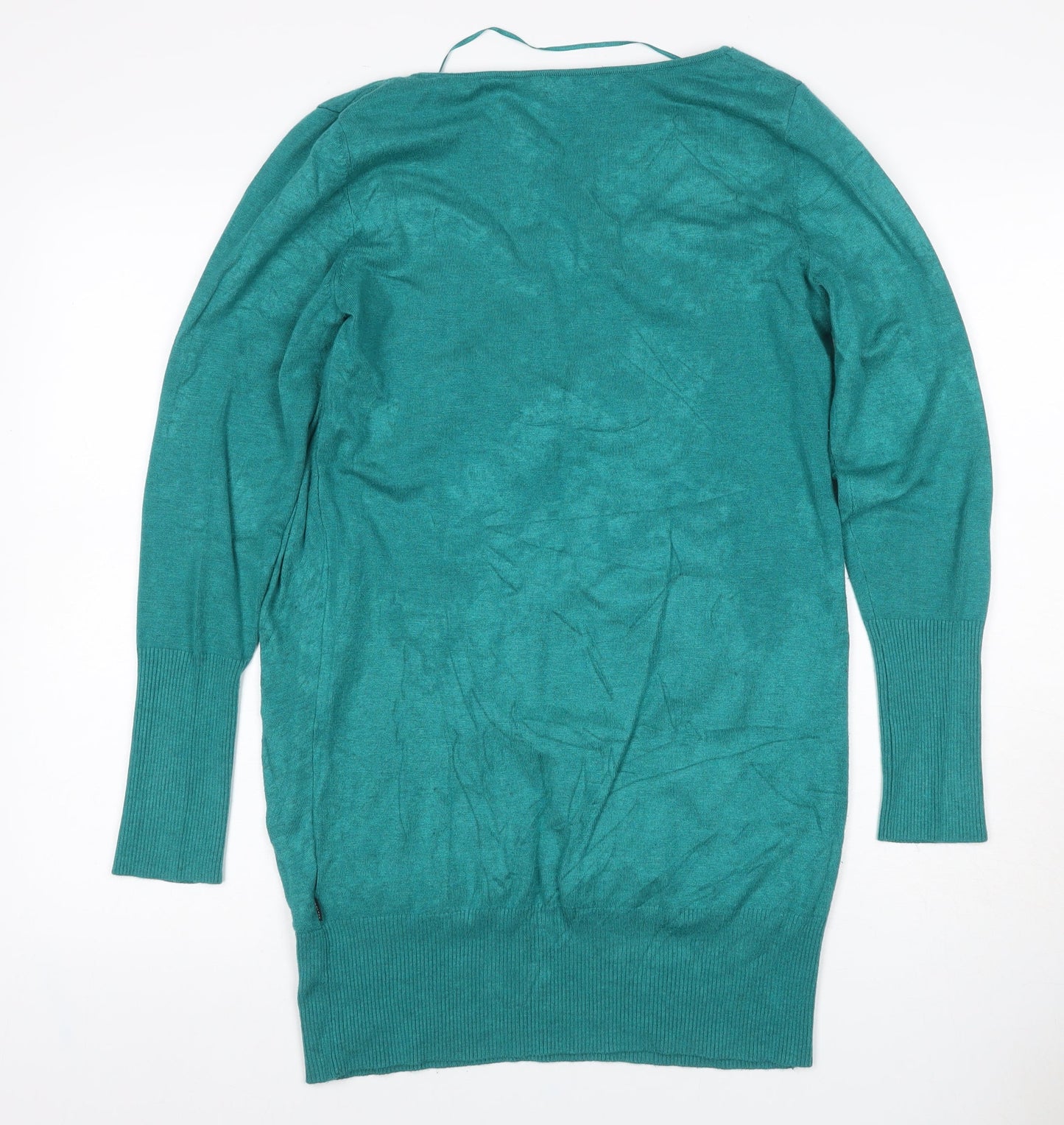 InWear Women Green L Tunic Jumper Cowl Neck Stretch Knit
