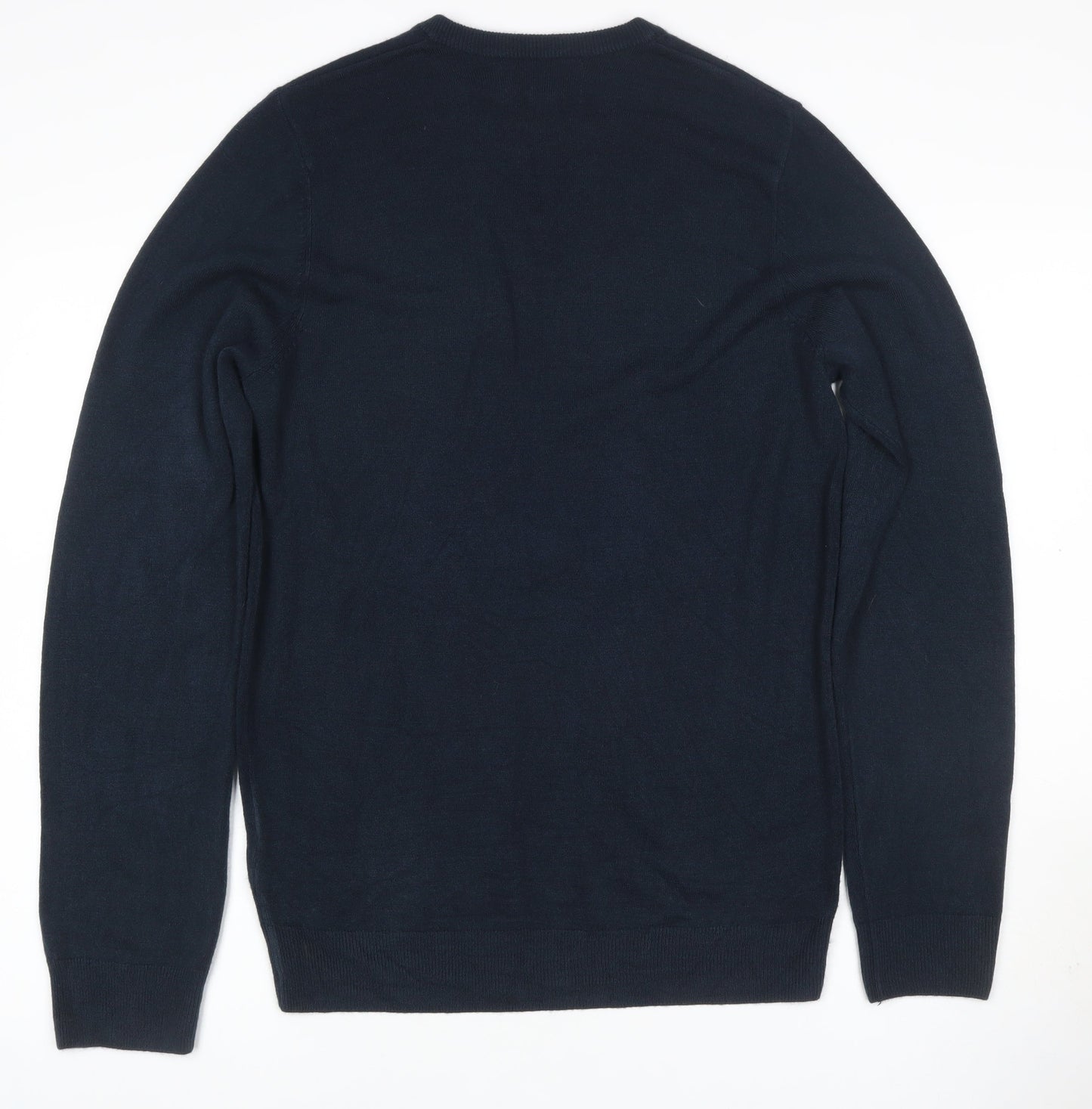 Marks and Spencer Mens Black M V-Neck Pullover Cashmilon Knit Jumper