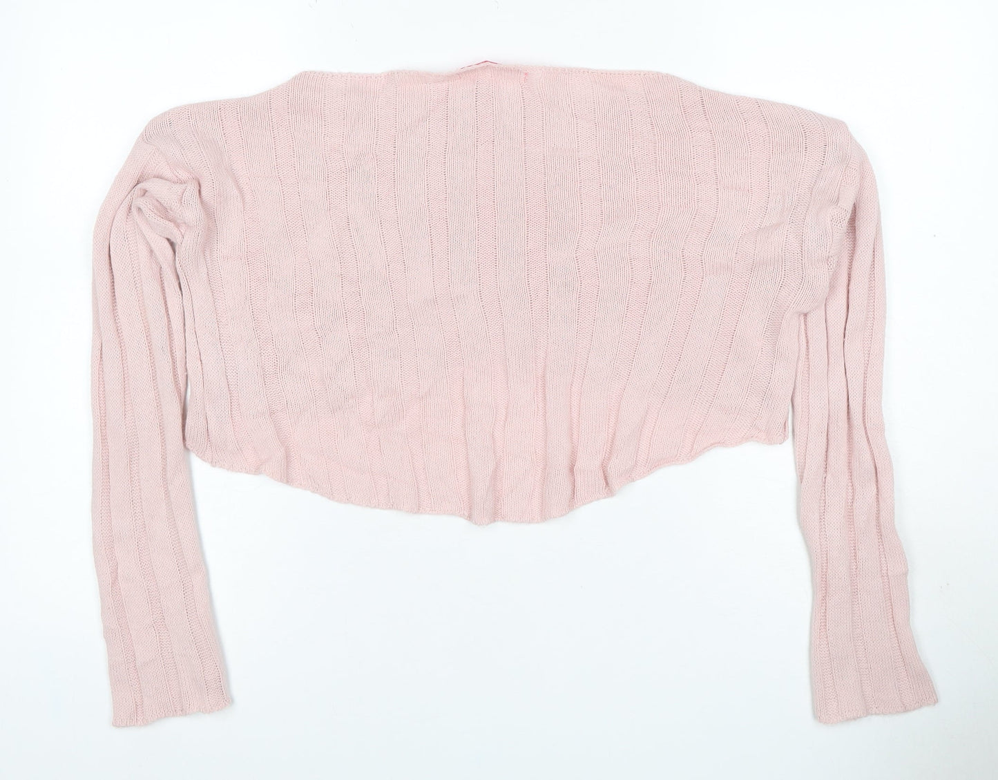 Amnesia Women’s Pink S Wrap V-Neck Long Sleeve Knit Jumper