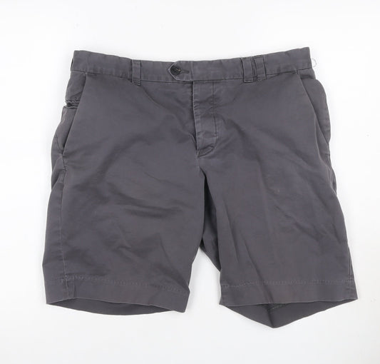 French Connection Men's Grey 34 Chino Shorts Cotton Stretch Casual