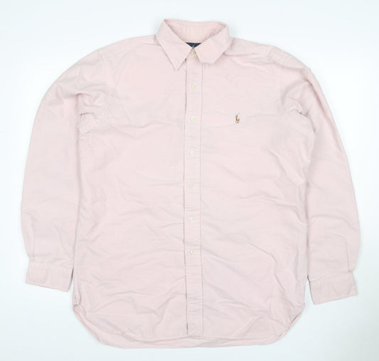 Ralph Lauren Men’s Pink S Classic Fit Cotton Button-Down Shirt