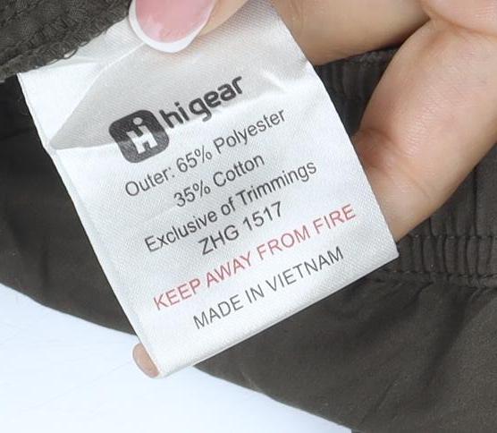 Hingegear Men’s Brown Size 36 Cargo Trousers Elastic Waist Pockets