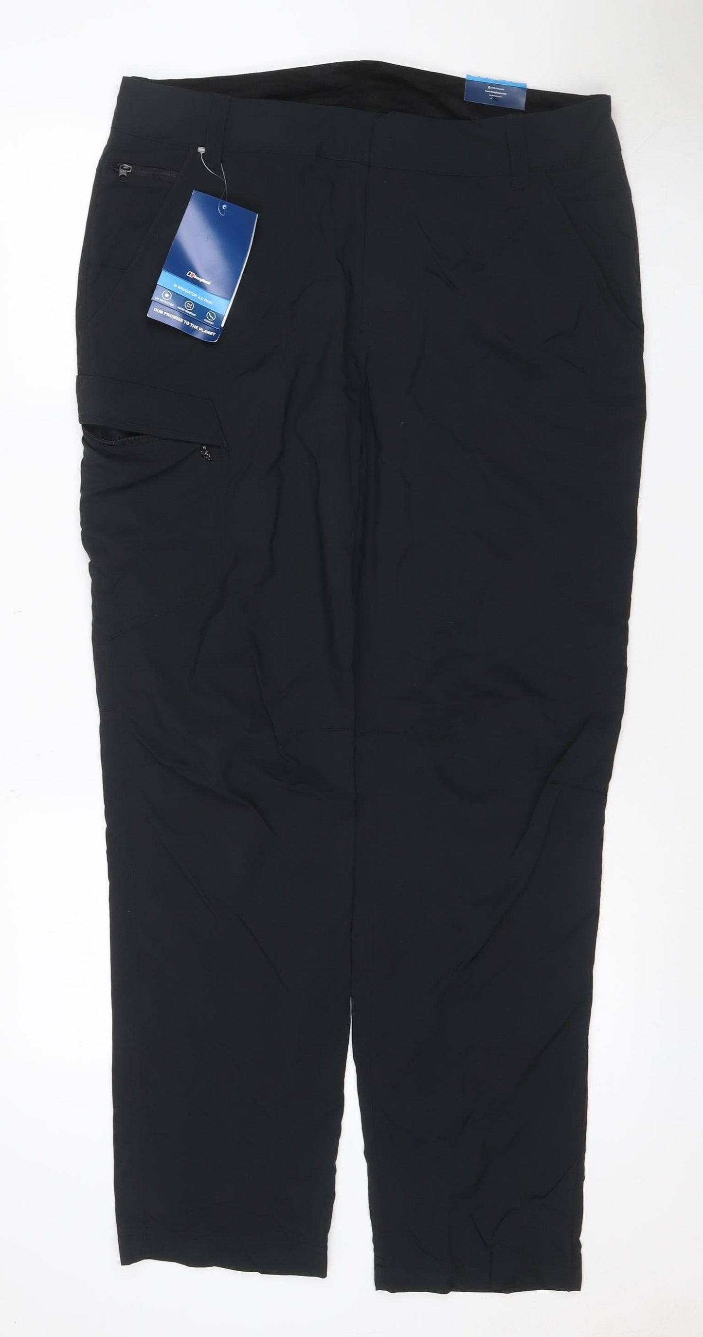 Berghaus Unisex Adults Black Size 34 Waterproof Rain Trousers 32in