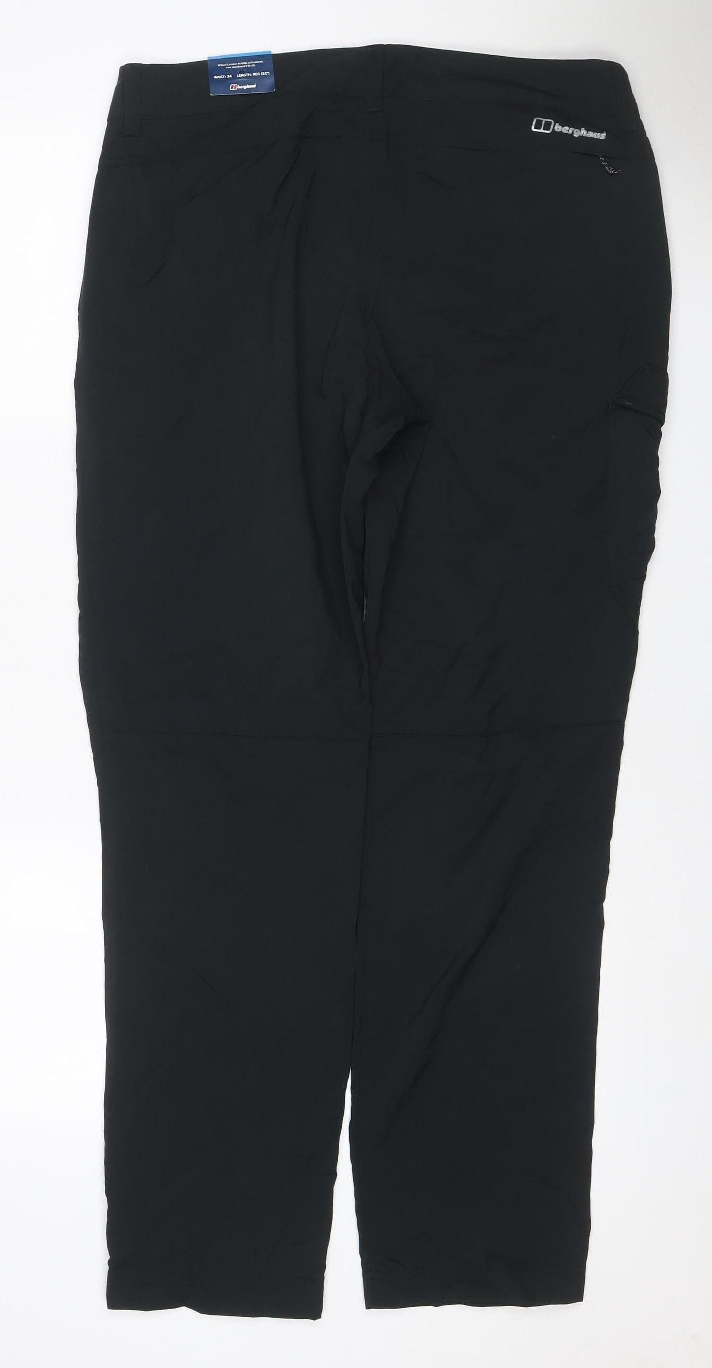 Berghaus Unisex Adults Black Size 34 Waterproof Rain Trousers 32in