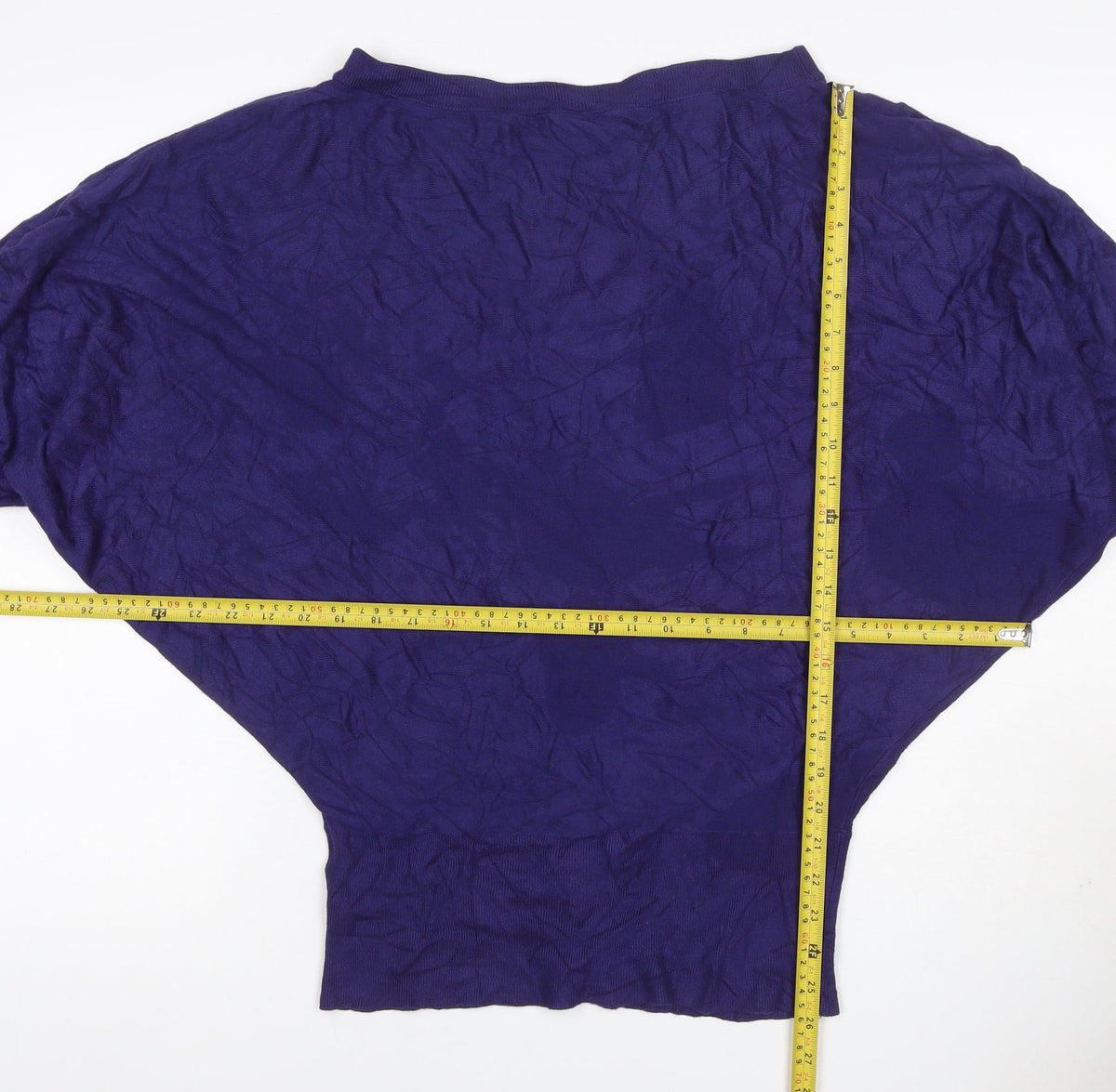 Version Sud Women Purple M Dolman Sleeve Round Neck Knit Jumper