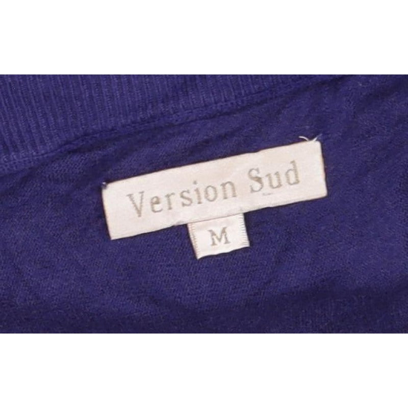Version Sud Women Purple M Dolman Sleeve Round Neck Knit Jumper