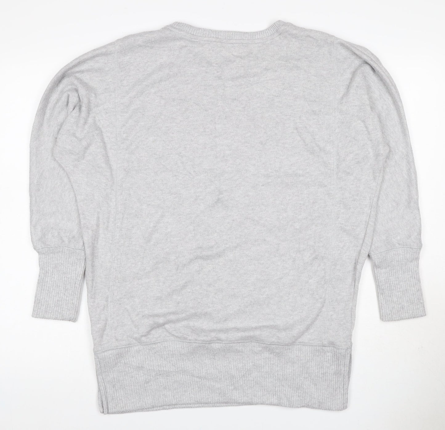 Next Women Grey UK 8 Bamboo Blend Dolman Sleeve Crew Neck Jumper