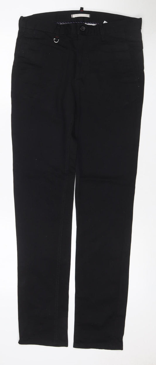 Zara Man Men's Black W32 Slim Stretch Chino Trousers