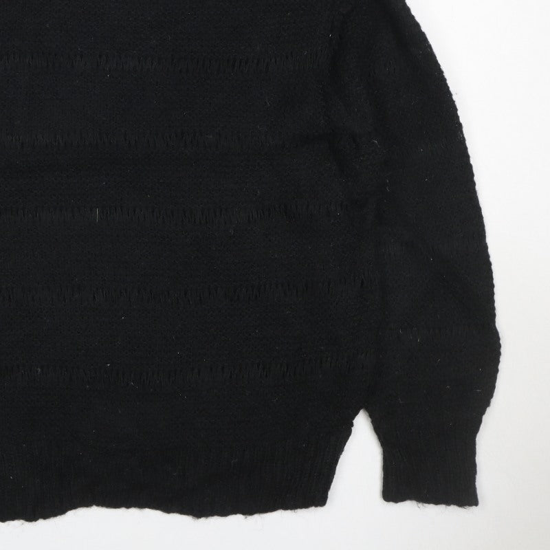 ASOS Design Women Black XS Roll Neck Chunky Knit Jumper