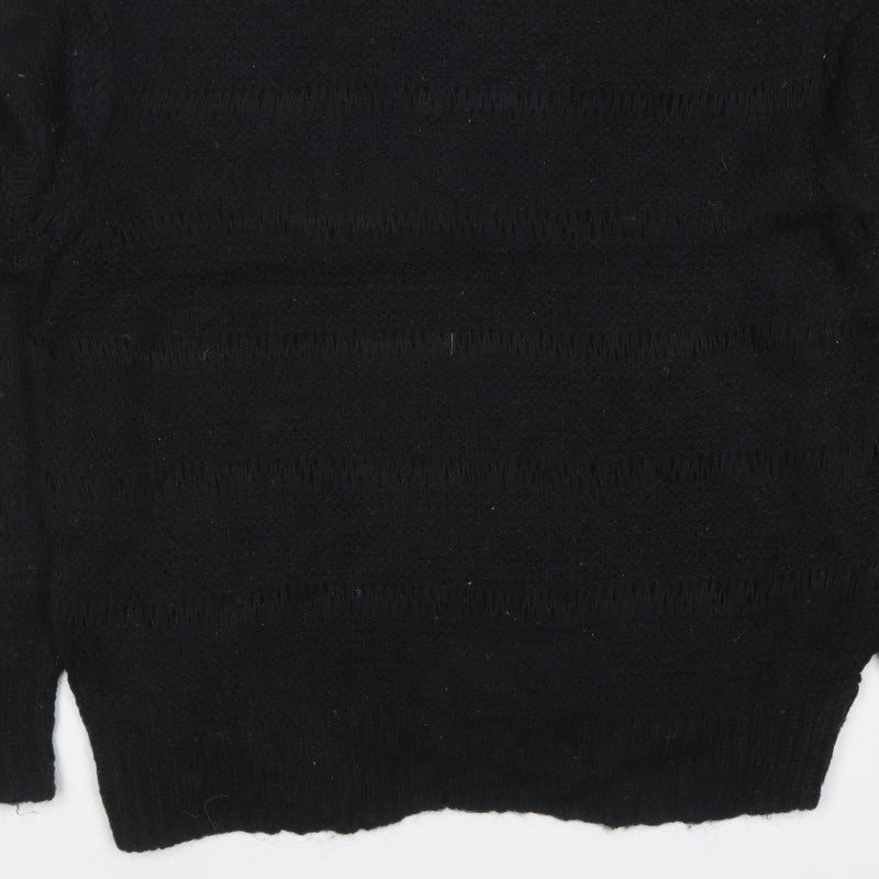 ASOS Design Women Black XS Roll Neck Chunky Knit Jumper