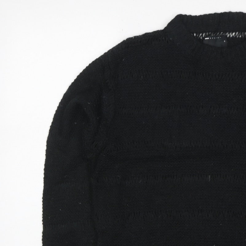 ASOS Design Women Black XS Roll Neck Chunky Knit Jumper
