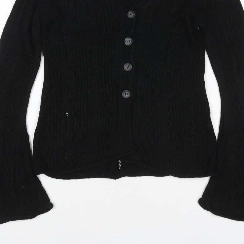 ASOS Design Women’s Black Petite UK 8 Cable Knit Button Cardigan