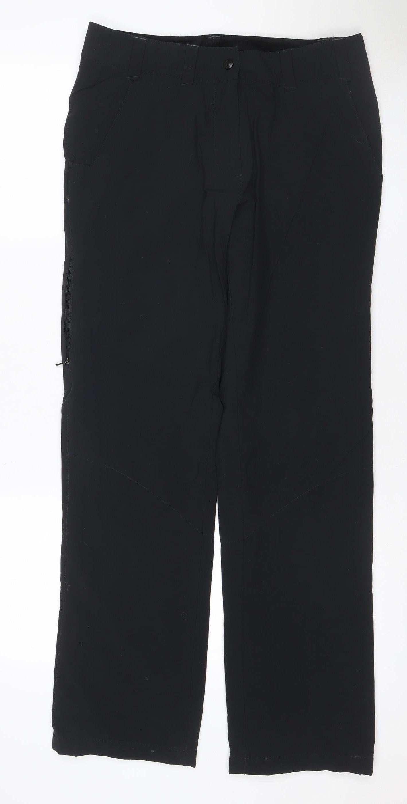 Rohan Women Black Size 10 Dry Roamers Waterproof Rain Trousers