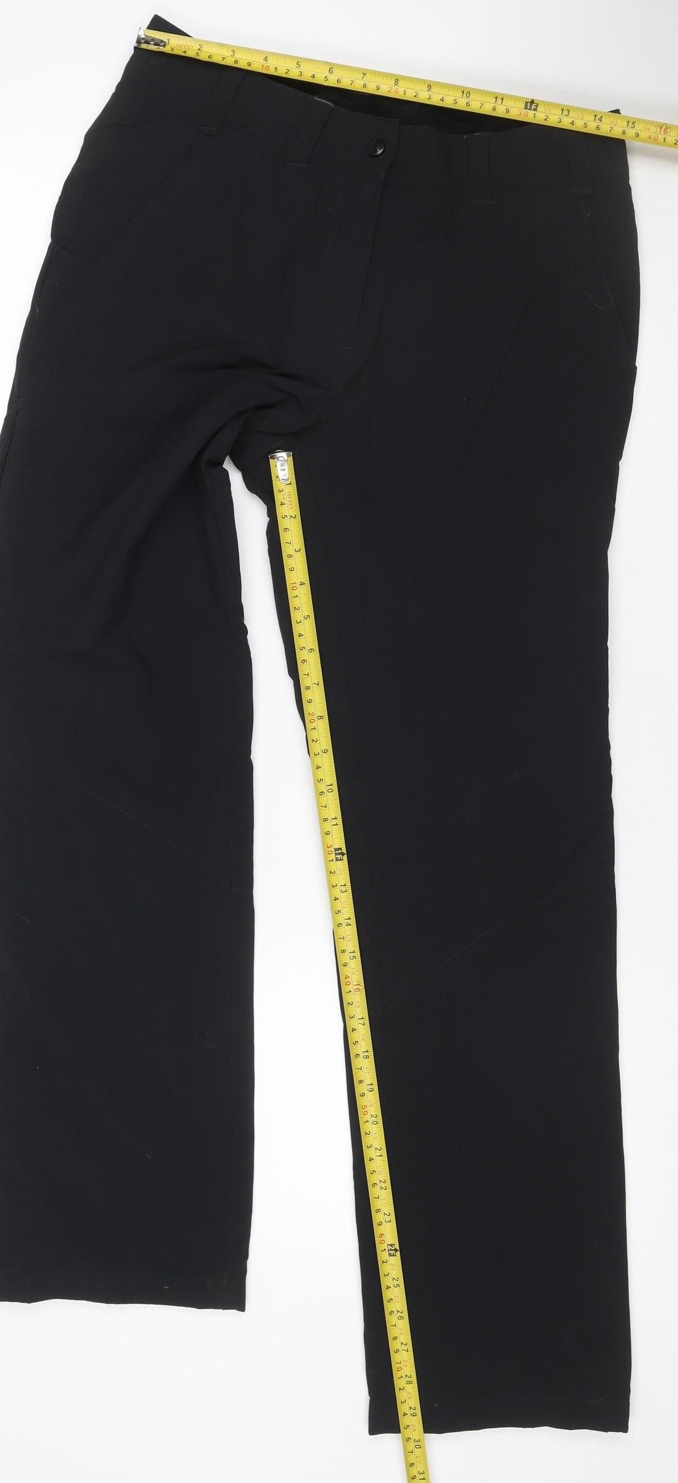 Rohan Women Black Size 10 Dry Roamers Waterproof Rain Trousers