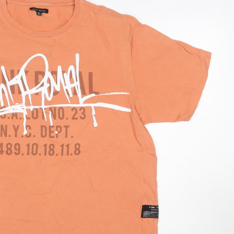 Additional view of Punk Royal Men's Orange M Graphic Print Crew Neck Short Sleeve T-Shirt
