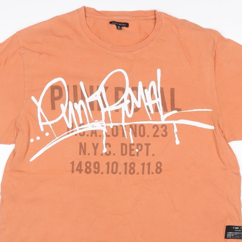 Additional view of Punk Royal Men's Orange M Graphic Print Crew Neck Short Sleeve T-Shirt