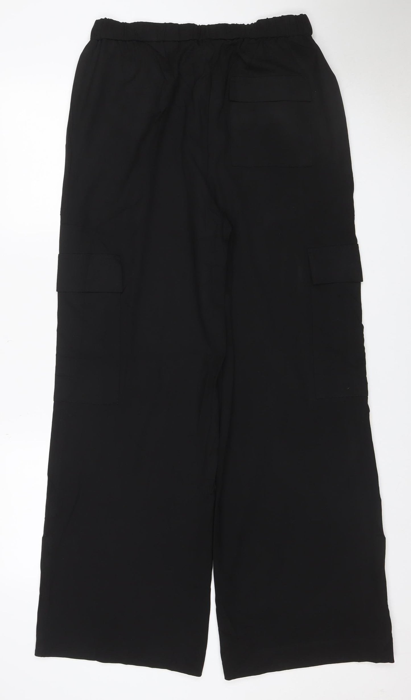 Marks & Spencer Women’s Black UK 12 Cargo Wide-Leg Trousers