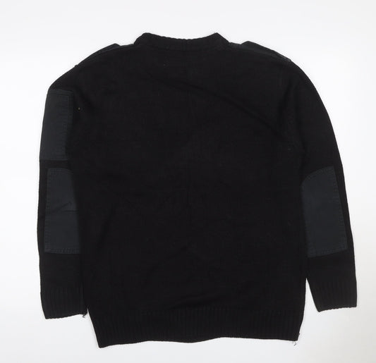 Workwear Men’s Black M Pullover Crew Neck Knit Utility Jumper