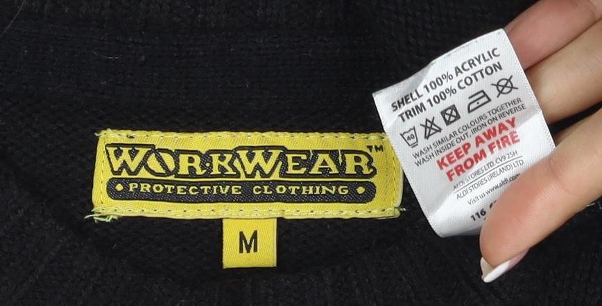 Workwear Men’s Black M Pullover Crew Neck Knit Utility Jumper