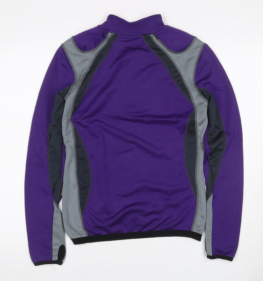 Mountain Warehouse Women’s Purple Size 8 1/4 Zip Colourblock Sweatshirt
