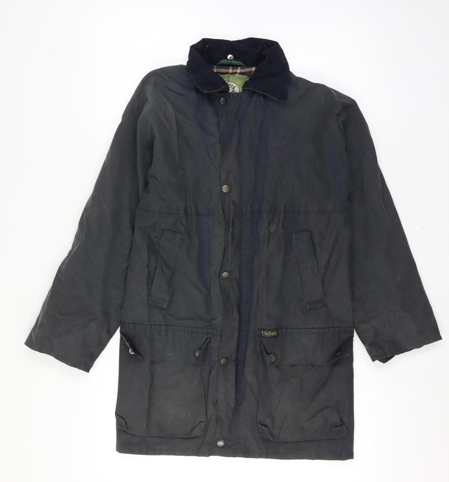 Oxford Blue Men’s 34 Navy Parka Jacket Long Outdoor Collared