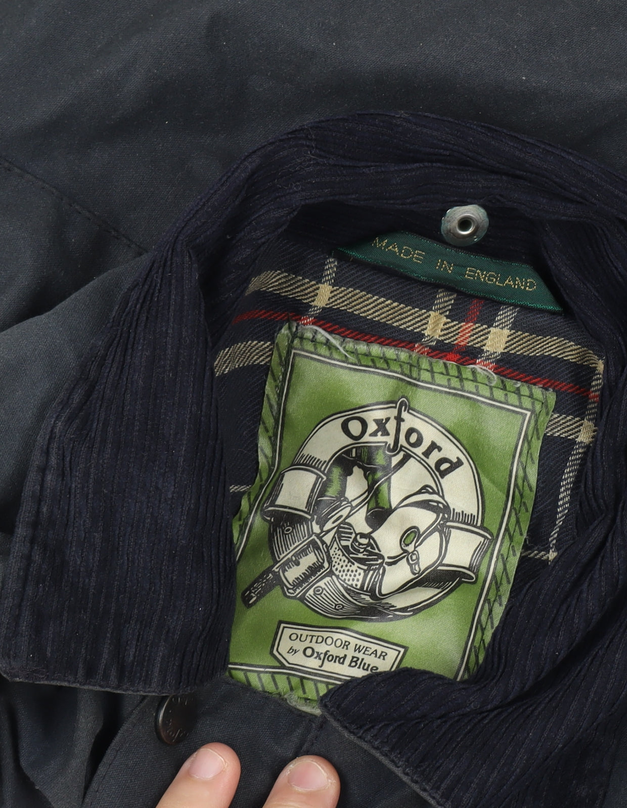 Oxford Blue Men’s 34 Navy Parka Jacket Long Outdoor Collared
