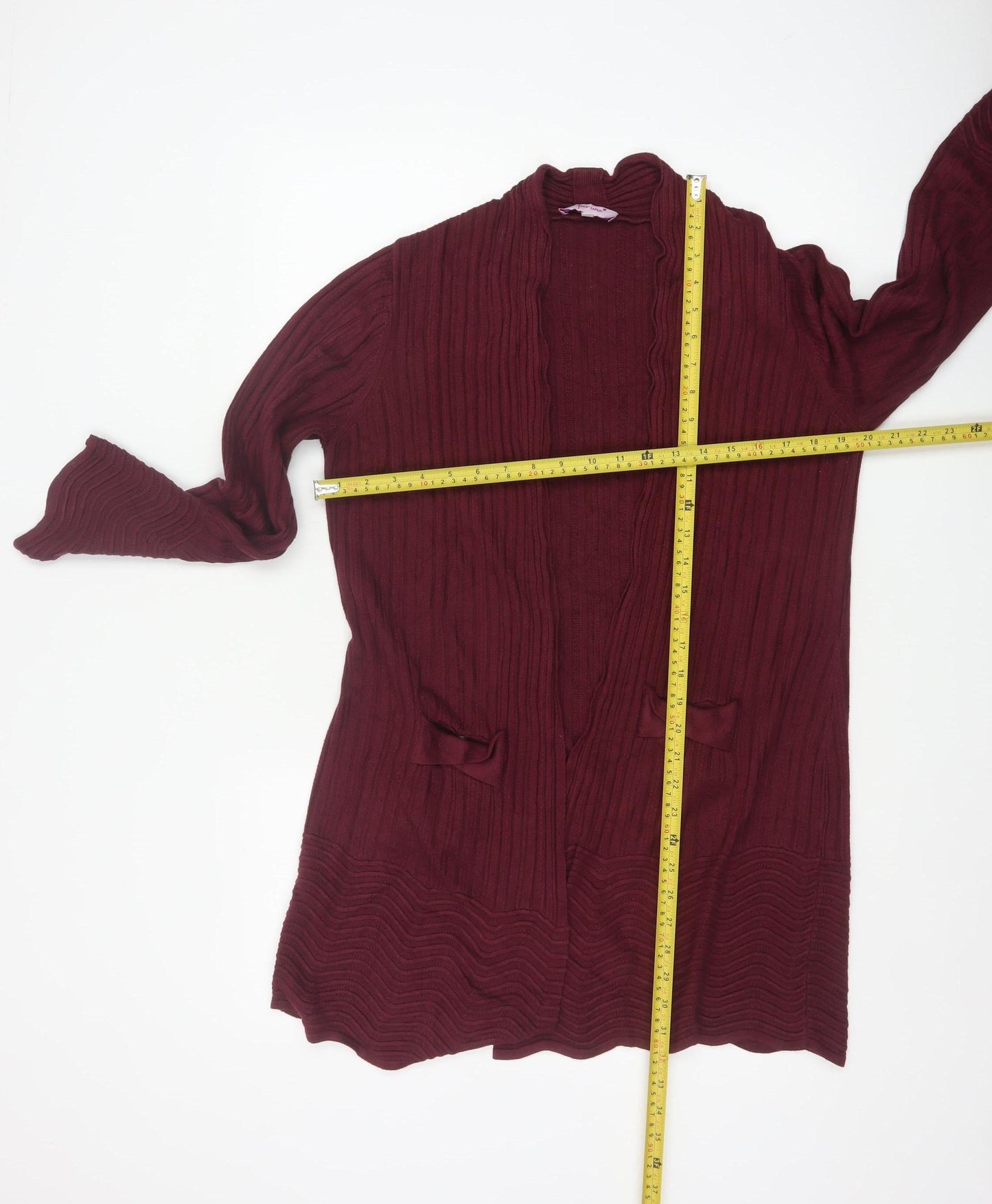 Marks and Spencer Per Una Women Red Size 12 Open Knit Cardigan