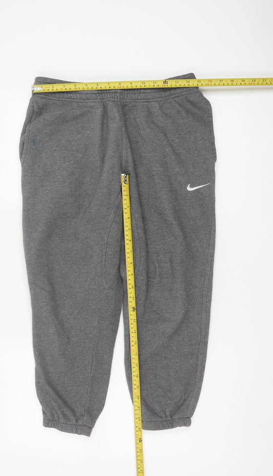 Nike Unisex Adults Grey M Jogger Sweatpants Elastic Waist Logo