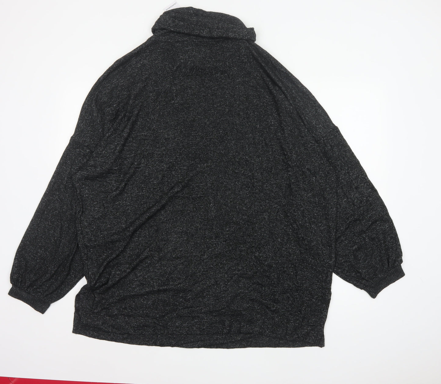 Marks and Spencer Women Black UK 20 Cowl Neck Knit Lounge Set Jumper