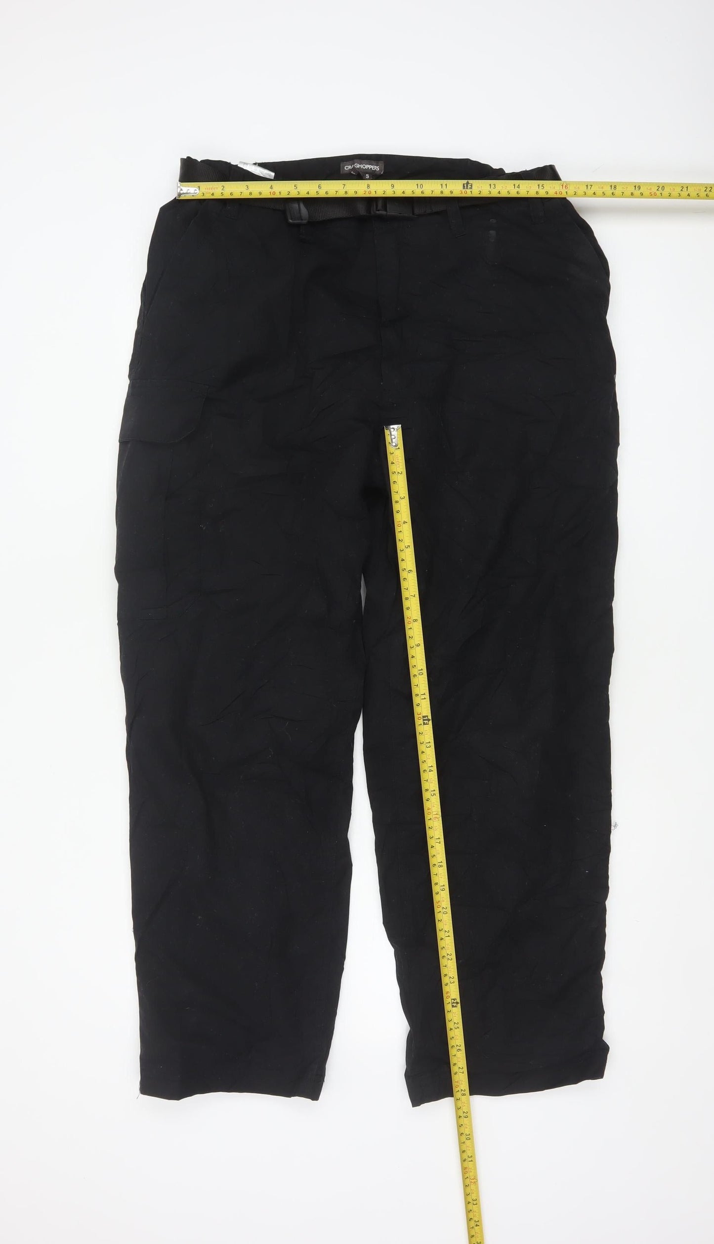 Craghoppers Men’s Black 34in S Cargo Trousers Adjustable Belt